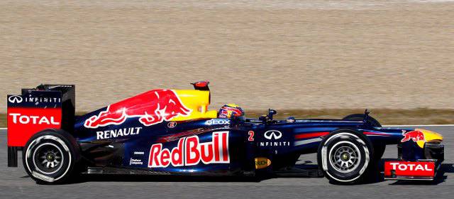 Vettel y Webber lucieron el Red Bull RB8, heredero del laureado RB7 | Mark Webber a bordo del nuevo RB8 en el circuito de Jerez de la Frontera, España. FOTO REUTERS