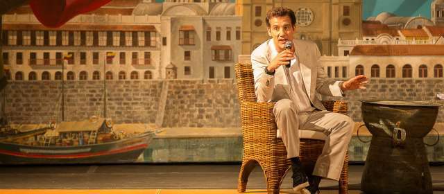 El actor que está detrás de Clive Owen | El Teatro Adolfo Mejía, o Teatro Heredia, como también se le conoce, se llenó para oír al actor Clive Owen. FOTO CORTESÍA