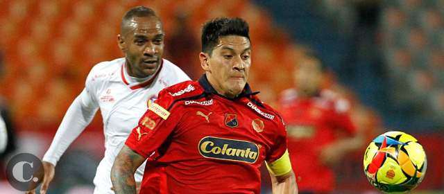 DIM sale de nuevo por el liderato | Germán Ezequiel Cano, delantero y capitán del Independiente Medellín. FOTO DONALDO ZULUAGA
