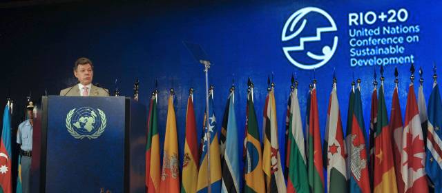 Santos renovó en la cumbre de Río+20 el compromiso de Colombia con el desarrollo sostenible |