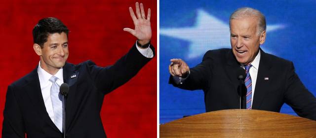 Joe Biden y Paul Ryan se preparan para el único debate vicepresidencial | Foto: Reuters