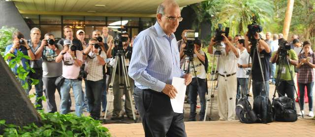 Optimismo en la "prueba de fuego" de los diálogos | Humberto de la Calle, en el Palacio de las Convenciones, Cuba, habló ayer de los avances en el proceso de paz. FOTO COLPRENSA