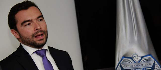 El director de la Unidad Nacional de Protección Andrés Villamizar, presentó os esquemas de seguridad que tendrán los candidatos a la Presidencia de la República. FOTO COLPRENSA
