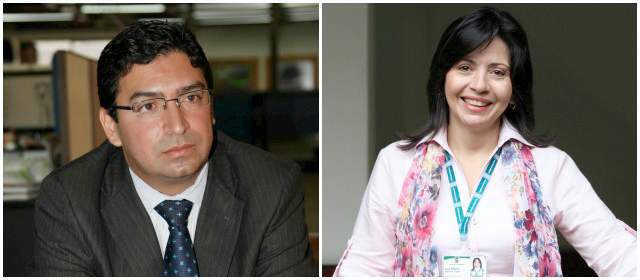 Felipe Andrés Gil Barrera, secretario de Educación de Antioquia y Luz Elena Gaviria, secretaria de Educación de Medellín.