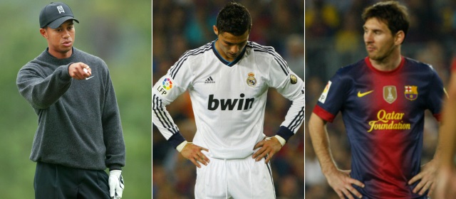 Tiger Woods gana más dinero que Beckham, Ronaldo y Messi al año