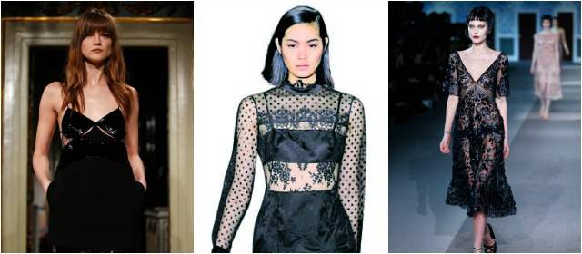 Diseños en negro profundo de Emilio Pucci y Marc Jacobs. Fotos Reuters - AP