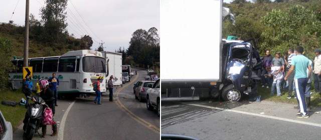 Accidente de bus en la vía La Ceja dejó varios heridos | Cortesía: Mi Oriente