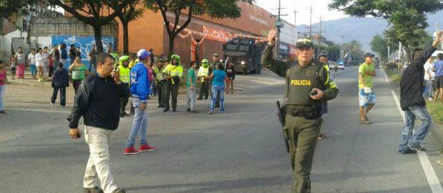 Protesta en Itagüí genera congestión vehicular en la Autopista Sur