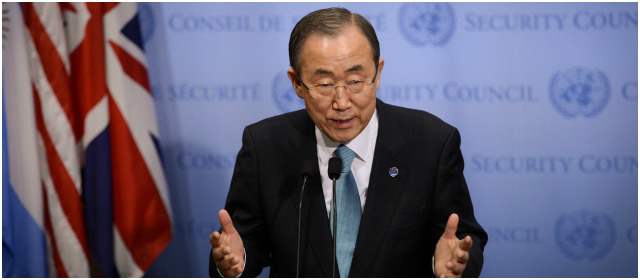 Secretario general de la ONU, Ban Ki-moon. FOTO XINHUA
