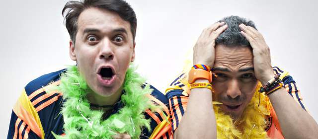 De la comedia populista: Nos vamos pal Mundial | Nos vamos pal Mundial es la historia de dos amigos choferes de taxi, que prometen a la Virgen que viajarán hasta Brasil si les hace el milagrito de clasificar la Selección al Mundial. Foto: Colprensa