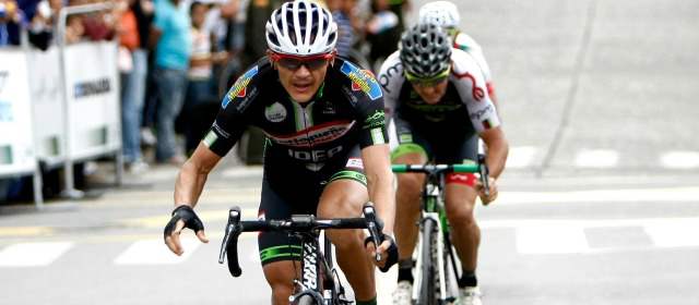 Soñaba con ser profeta en mi tierra: Álex Cano | Álex Cano (Orgullo Antioqueño) fue el ganador y se hizo líder de la Vuelta a Antioquia-FLA 95 años. FOTO luis enrique barbosa