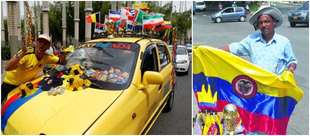 De una u otra forma, el fervor es tricolor | Uriel Zuluaga y Héctor Vélez. Fanáticos de Colombia. Foto El Colombiano