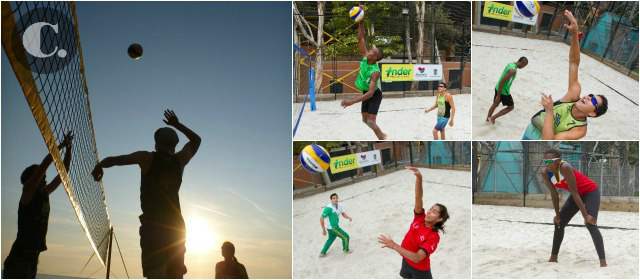 Voleibol de arena con toque mundial | Andrés Murray, Juan Camilo Gil, Andrea Galindo y Cindy García, figuras de Colombia. Hoy inician su actuación en el Suramericano. FOTOs ESTEBAN VANEGAS.