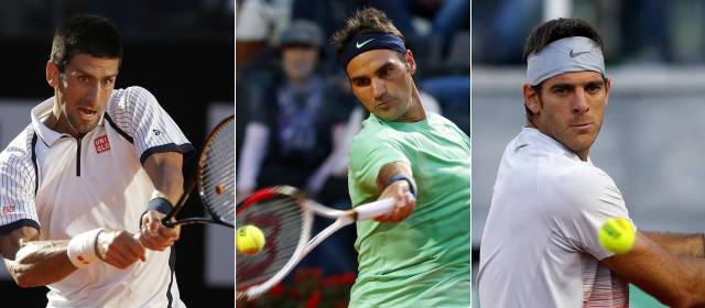 Djokovic, Federer y Del Potro avanzaron de ronda en Roma |