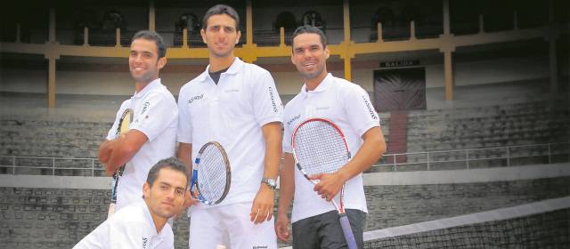 La metamorfosis toca al equipo Colsanitas | Juan Sebastián Cabal, Robert Farah, Alejandro Falla (arriba) y Santiago Giraldo (abajo), los integrantes de Colsanitas. FOTO CORTESIA