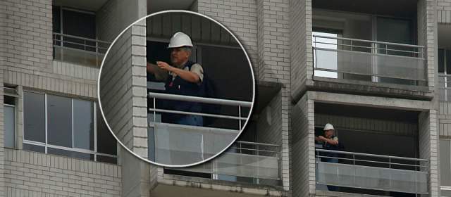 La imagen muestra las labores que adelantó ayer, en la fase cinco del edificio Space, la firma contratada por la Fiscalía General de la Nación. FOTO Julio César Herrera