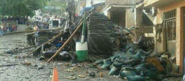 Las Farc atacaron en días pasados una estación de Policía, que dejó un saldo de 6 uniformados y 3 civiles muertos. FOTO CORTESÍA