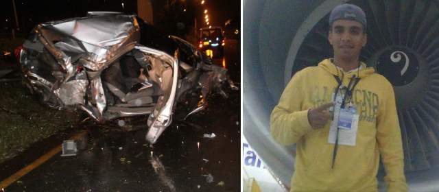 Murió estudiante de aviación al volcarse su carro en Girardota |