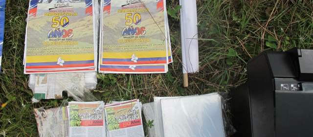 Ejército y CTI desmantelan imprenta de las Farc en Tuluá | FOTO COLPRENSA