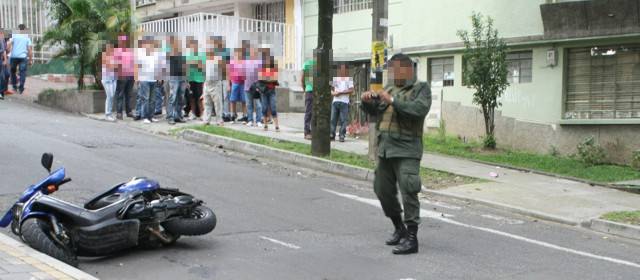 Esta era la motocicleta en la que se desplazaba la pareja atacada. Foto cortesía.