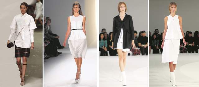 El minimalismo o el regreso a lo puro | Diseñadores que expresan el minimalismo. En la foto de izquierda a derecha, Alexander Wang, Calvin Klein y Jil Sander Tonos limpios y líneas básicas. FOTOS REUTERS Y AP