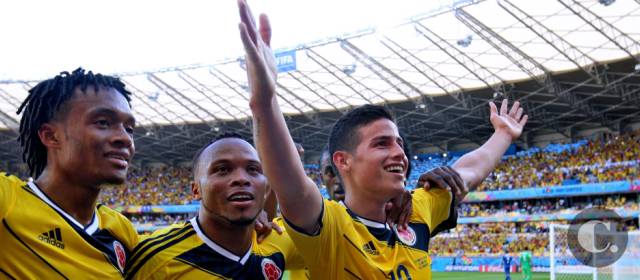 James Rodríguez anotó el último gol de la tarde con una zurdazo magistral. FOTO JUAN ANTONIO SÁNCHEZ, enviado especial a Brasil