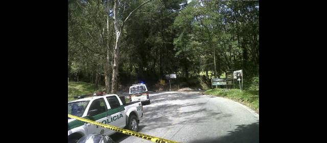 Narco del Valle fue asesinado en La Ceja | En esta curva se presentó el tiroteo con armas automáticas y de largo alcance. FOTO CORTESÍA