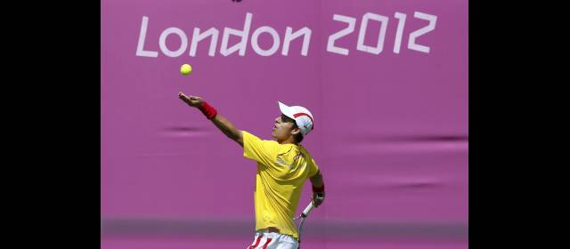 Giraldo espera al belga Darcis | Santiago Giraldo se encargó de darle la primera alegría a Colombia en Olímpicos. FOTO REUTERS