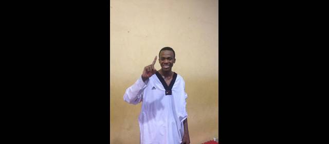 Después de 5 años Román halló el oro | Por fin Román Mosquera subió al podio como número uno. FOTO CORTESÍA LIGA TAEKWON0DO