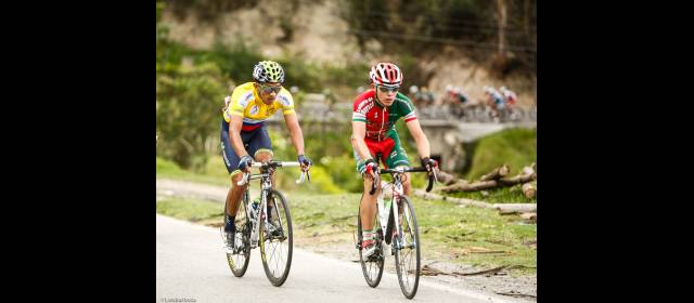 Juanes Arango pelea montaña en Luxemburgo | Miguel Á. López (Lotería de Boyacá) y Brayan Ramírez (Movistar) libraron cerrado duelo en Vuelta de la Juventud. FOTO luis e. barbosa