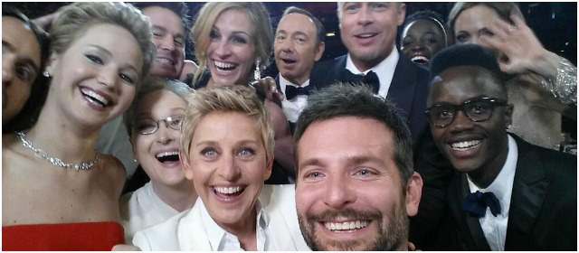 Autorretrato de Ellen DeGeneres en los Oscar bate récords en Twitter