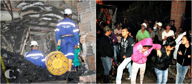 Crece la angustia por 12 mineros de Amagá | Los organismos de socorro y familiares de los trabajadores se hicieron presentes en la mina donde se presentó el accidente, pero anoche no realizaron tareas de rescate. FOTOS EDWIN BUSTAMANTE RESTREPO