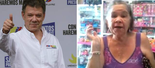 Santos agradeció a mujer que dijo que no votará por "Zurriaga" |