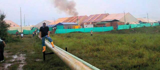 Trabajadores de Ecopetrol protestan en Campo Rubiales |