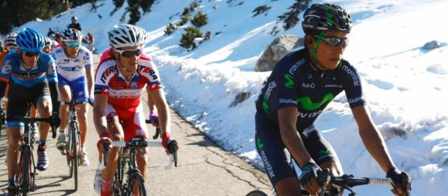 Nairo Quintana es el juez del duelo entre Martin y Purito en Cataluña | Nairo Quintana despierta alegrías en las montañas de Cataluña. Foto: cortesía Movistar Team