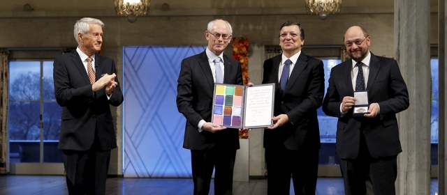 Unión Europea recibió el Premio Nobel de la Paz | A la ceremonia asistieron dignatarios europeos.