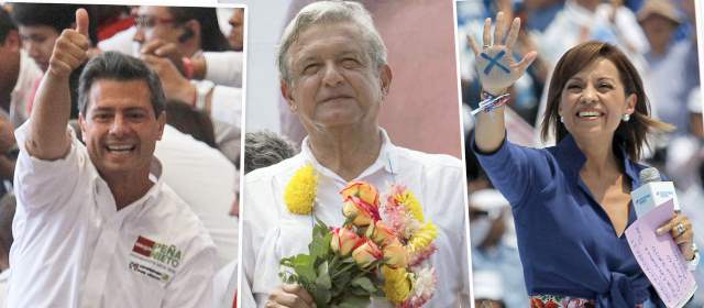 Hoy vota un México polarizado | Enrique Peña Nieto, del PRI; Andrés López Obrador, de la coalición de izquierda, y Josefina Vásquez Mota del PAN, salen hoy a buscar el triunfo. FOTOS REUTERS Y AP