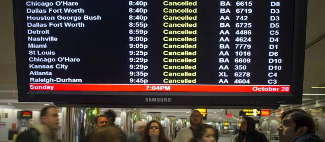 Sandy causó la cancelación de unos 14.000 vuelos en Estados Unidos | Foto: Reuters