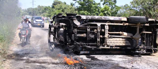 Catatumbo, lejos de un acuerdo | El paro campesino en Catatumbo ya ajusta un mes y el Gobierno no consigue llegar a acuerdos con los manifestantes. FOTO COLPRENSA
