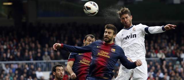 Hace 5 años Real no le ganaba al Barca en el Bernabéu por Liga | Sergio Ramos, autor del segundo gol merengue. FOTO REUTERS