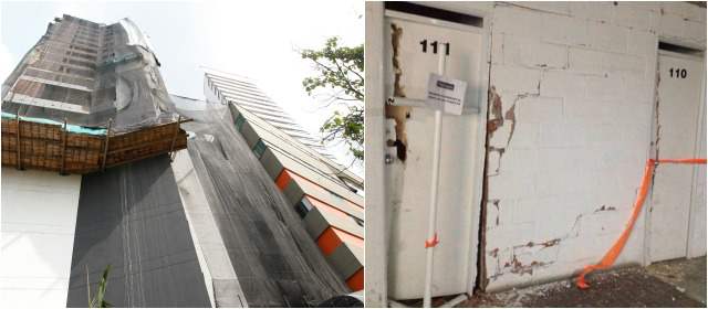 Evacuan edificio Platinum por asentamiento en columna | La compañía constructora señaló que con el asentamiento solo se han presentado daños en mampostería. FOTOS JAIME PÉREZ Y CORTESÍA