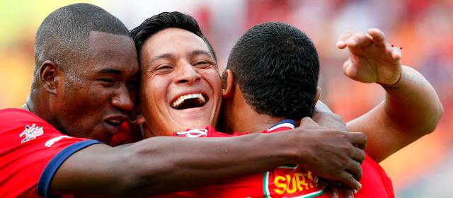 El conjunto rojo venció 2-1 a Patriotas, ajustó cinco fecha de invicto y quedó con opción matemática de llegar al grupo de los ocho | FOTO JAIME PÉREZ