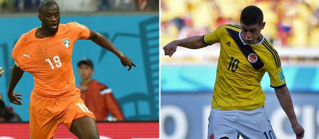 Yaya Toure y James Rodríguez son los jugadores más importantes de cada uno de los combinados. FOTO AFP