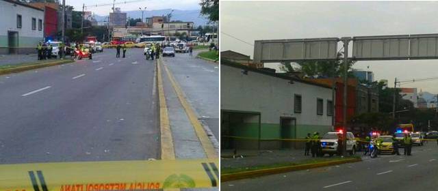 Este es el lugar en donde explotó un artefacto el pasado 22 de marzo. FOTO CORTESÍA @DianaJaramilloP