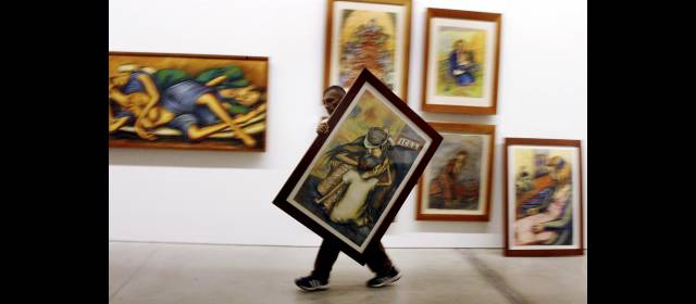 Cuidado: así viaja una obra de arte | La obra de Débora Arango viajará a Bogotá. Irá en compañía del curador Óscar Roldán. Y va con todos los protocolos. FOTO ARCHIVO