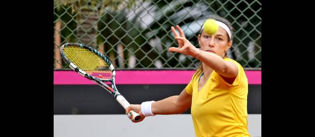 Canadá dejó a Colombia sin final de la Fed Cup | Tras la derrota, Mariana Duque dejó su récord en 33 triunfos y 16 caídas. FOTO JUAN ANTONIO SÁNCHEZ