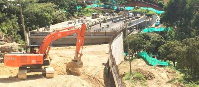 Las obras de conexión al túnel de Occidente van en un 50 por ciento | La conexión al túnel Fernando Gómez Martínez tiene un avance de obra del 50 por ciento. FOTOS CORTESÍA