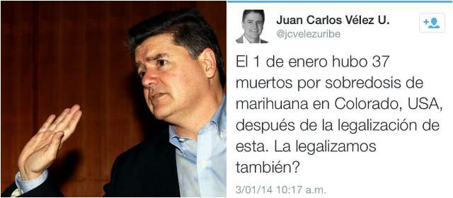 En redes sociales se burlan de mensaje del senador Juan Carlos Vélez