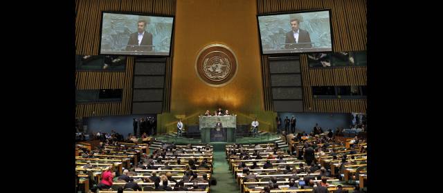 ONU debate en ambiente enrarecido | El líder iraní, Mahmud Ahmadineyad, denunció las armas químicas de Israel y pidió equidad de la ONU. FOTO REUTERS