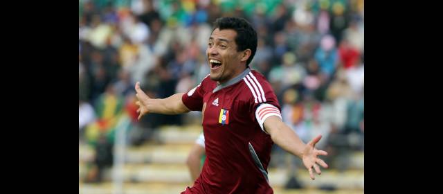 Con el empate, Bolivia se enterró en su propia casa | Juan Arango abrió la cuenta para Venezuela y la ilusionó con un triunfo, pero una equivocación terminó en empate. FOTO AP
